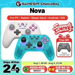 Gamesir nova gamepads pc para nintendo switch 2 controlador de efeito hall joysticks para switch oled lite windows ios android controle