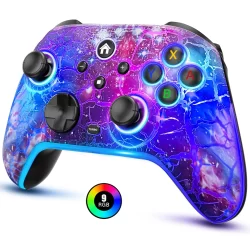 Controlador sem fio FLIEEP RGB para Nintendo Switch 1/Switch 2/OLED/Lite, Switch Pro Game PC Controller com botões programáveis
