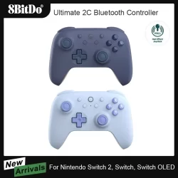 8bitdo ultimate 2c controlador bluetooth para switch 2 gamepad sem fio com efeito hall joystock para nintendo switch, console oled