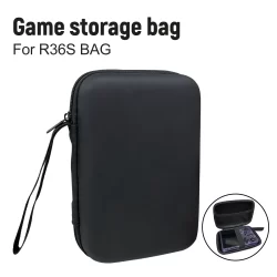 Estojo de armazenamento para r36s/r36 max/k36/rg353v, capa protetora antiarranhões para mini console de jogos portátil com faixa elástica leve