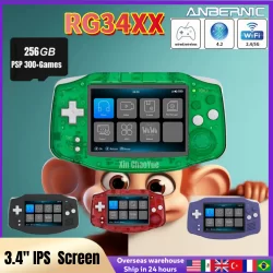 Anbernic RG34XX Handheld Game Players 3.4'' IPS Linux Portable Video Game Console Portable Rerto Games RG 34XX 256G PSP Games