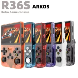 RK3326 Original ARKOS R36S Retro Console de jogos portátil 3,5 ''IPS, mais de 15000 jogos, Linux portátil Pocket Player, 64G/128G