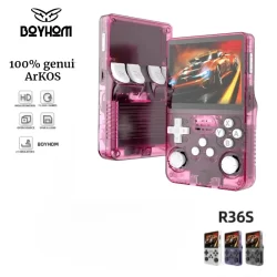 Boyhom 100% original arcos r36s retro console de jogos portátil sistema linux 3.5 Polegada tela ips portátil bolso player vídeo