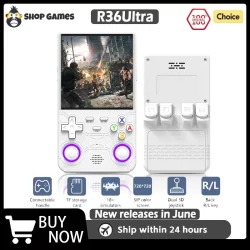 2025 r36 ultra open source r36s console de videogame sistema linux 4.0 Polegada tela ips portátil bolso player vídeo 64g melhores jogos