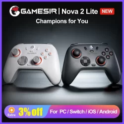 GameSir Nova 2 Lite Controlador de jogo sem fio para PC Nintendo Switch 2 Android e iOS Hall Effect Sensing Stick e Striggers