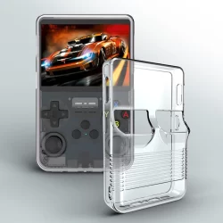 Capa tpu transparente para console de jogos portátil retrô r36s, capa protetora antiarranhões, proteção à prova de choque, capa tpu para r36s