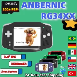 ANBERNIC RG34XX Handheld Game Console Linux 64-bit 3500mAH Bluetooth 3.4” IPS Screen RG 34XX Retro Video Gaming Players PSP
