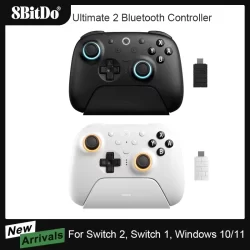 8BitDo Ultimate 2 Controlador Bluetooth Gamepad sem fio para Nintendo Switch, Switch 2, Windows 10/11 com acessório de joystick TMR