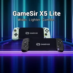 Controlador de jogos móvel GameSir X5 Lite para Android e iPhone 16/15, Joystick de efeito Hall Gamepad portátil para brincar no movimento