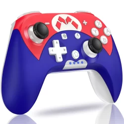 Controlador sem fio Switch Pro para Switch 1/Switch 2/Lite/OLED, controle Bluetooth com giroscópio turbo/6 eixos/vibração