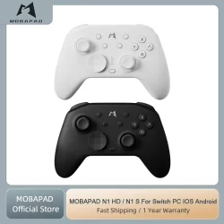 Mobapad n1s/n1 hd 2.4g sem fio, controlador de joystick de efeito hall para nintendo switch 2 pc android ios gamepad acessórios de jogo