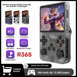 R36s retro console de videogame portátil 3.5 Polegada tela ips open source 64/128g jogos menino presente rk3326 portátil jogo de bolso jogador