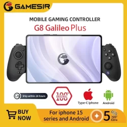 Gamesir g8 plus galileo + controlador móvel pc android ios nintendo switch controlador sem fio bluetooth gamepad console grau
