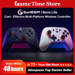 Gamesir NOVA LITE Controlador de jogos Bluetooth Nintendo Switch PC Gamepad com capa rígida, palitos de efeito Hall