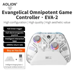 Aolion k10 para switch 2 controlador de jogos com doca de carregamento rgb sem fio gamepad hall joystick gatilho para ns switch/pc/telefone