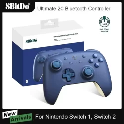 Controlador Bluetooth 8Bitdo Ultimate 2C para Switch 2, com pára-choques L4/R4 removível Gamepad para console de jogos Nintendo Switch