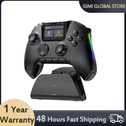Manbaone 50 inteligente sem fio gamepad pc bluetooth joystick controlador joystick 2 Polegada tela vapor controlador de jogo móvel