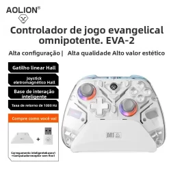 Aolion k10 controlador de jogos com doca de carregamento rgb sem fio gamepad efeito hall joystick gatilho para interruptor/pc/telefone/switch 2