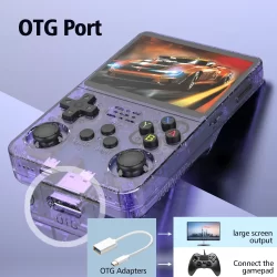 R36s retro handheld console de videogame sistema linux 3.5 Polegada tela ips portátil bolso player vídeo r35s 64gb jogos novo 2024