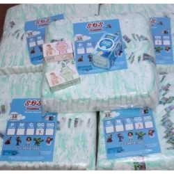 5 Pacotões Fraldas Infantil P (200 un)/M (200 un)/G (200 un)/GG 190 un)/XXG (180 un )  + Algodão em Rolo 25g + 2 Sabonet