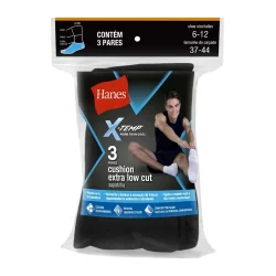 Kit com 3 Meias Hanes Sapatilha 5190