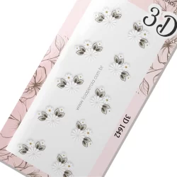 Adesivo 3D de Unhas- Margaridas-3D 1642