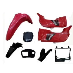 Kit Carenagem Adesivado Completo Aba Tampa Tanque Pop 100