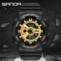SANDA Relógio Masculino à Prova D'água Para Moda Relógio Luminoso De Luxo Casual Masculino