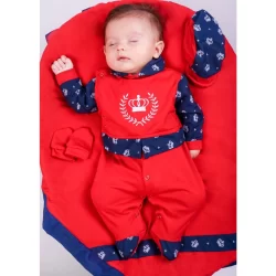 Saída Maternidade Menino Roupas de Bebê 04 peças Menino Azul Felipe Ursinho