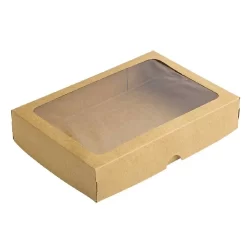 Caixa com Visor S4 - 14x20x4cm Kraft 10un - Assk Rizzo