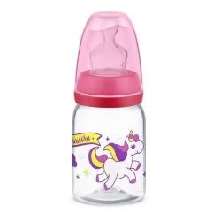 Mamadeira Magia Bico de Silicone 120ml 0m+ Rosa – Lillo