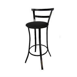Banqueta Bar Prime 97cm x 42cm x 37 cm Aço Preto utilaço
