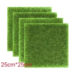 Grama Sintética Placa de tapete Artificial 25cm x 25cm Para Decoração De Casa Jardim Gramado