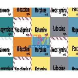 Tecido tricoline, microfibra ou gabardine estampado - Medicamentos - 0.50CM