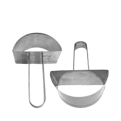 Raspador de chocolate meia lua em aço inox - 01 unidade