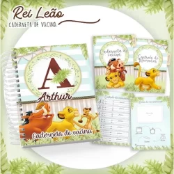 Caderneta de Vacina Capa Dura - Tema Rei Leão