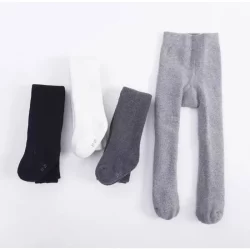 Kit 2 Meia Calça Infantil Térmica Para Inverno Preta Diversas Cores Menino Kids Algodão