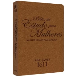 Bíblia de Estudo para Mulheres | BKJ 1611 | Letra normal | Capa Luxo Marrom