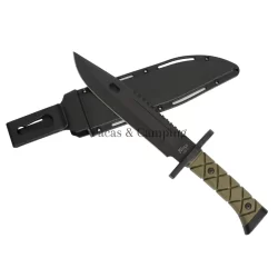 Faca Camping Caça Pesca Tática Sobrevivência com Bainha 34cm
