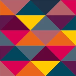 Papel de Parede Geométrico Triângulos Coloridos Gold