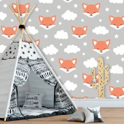 Papel De Parede Baby Raposa Cute