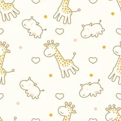 Papel de Parede Baby Safari Cute 2,70m