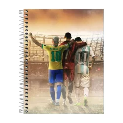 Caderno Futebol Capa Dura 80 Folhas 1 Matéria