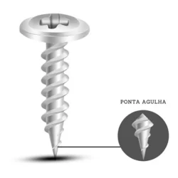 Parafuso Ponta Agulha Para Forro De Pvc 4,2x13 Cx 500pcs