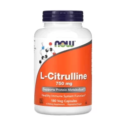 L-Citrulina 750mg Now Foods 180 Cápsulas Importado