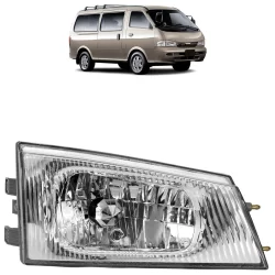 Par Farol Dianteiro Besta Gs 1998 A 2004 Máscara Cromada Foco Simples Com Defletor