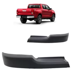 Pisante Ponteira Parachoque Traseiro Hilux 2016 2017 2018 2019 2020 Preto Texturizado