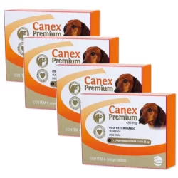 Kit 4 Vermífugo Ceva Canex Premium 450 mg para Cães - 4 Comprimidos
