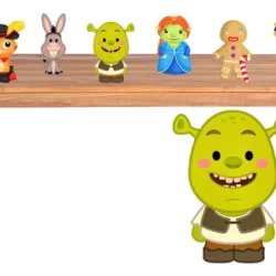 Kit Festa Displays De Mesa E Chão Shrek Cute #sb