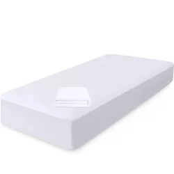 Capa Protetora de Colchão Solteiro Impermeável 100% Silencioso de Malha Premium 88X188cm BF Colchões
